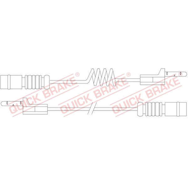 Снимка на комплект предупредителен контактен сензор, износване на накл QUICK BRAKE WS0176A за Mercedes Vario Platform 618 D (668.321, 668.322, 668.323) - 177 коня дизел
