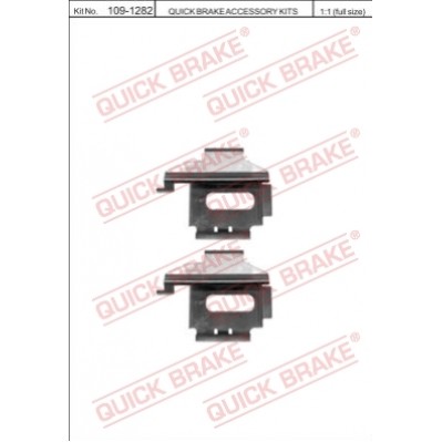 Снимка на комплект принадлежности, дискови накладки QUICK BRAKE QB109-1282 за Mercedes Sprinter 2-t Platform (901,902) 214 (902.011, 902.012, 902.611, 902.612) - 143 коня бензин