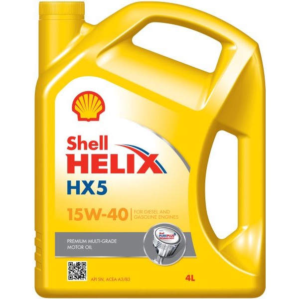 Снимка на Моторно масло SHELL HELIX HX5 15W40 4L за Audi 200 Sedan (44, 44q) 2.2 - 159 коня бензин