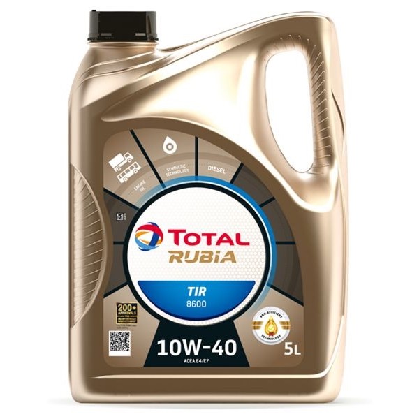 Снимка на Моторно масло TOTAL RUBIA 8600 10W40 5L за Kia Picanto hatchback (TA) 1.2 - 85 коня бензин