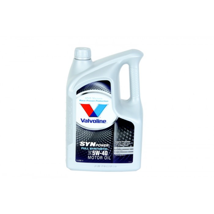 Снимка на Моторно масло VALVOLINE SYNPOWER 5W40 5L за Hyundai i30 1.6 - 126 коня бензин