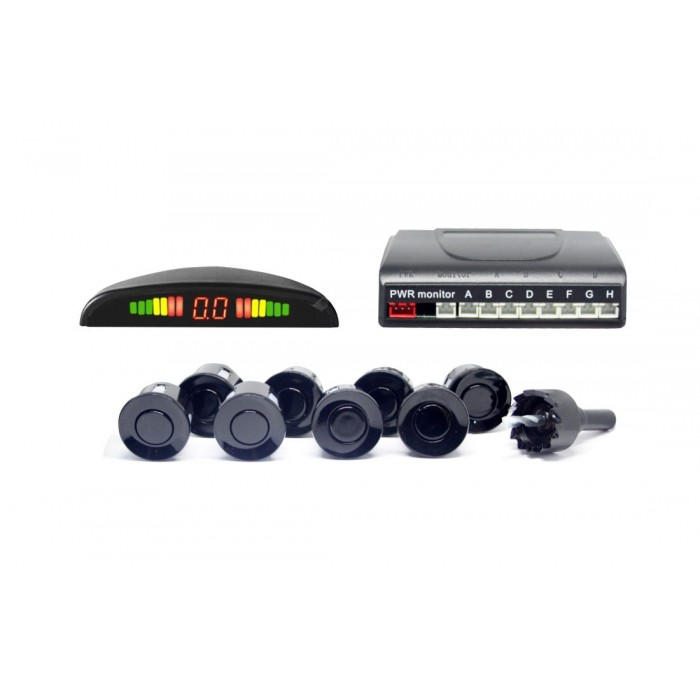 Снимка на Парктроник с 8 сензора и LED дисплей - черни датчици AP PS8L за камион Iveco Eurotech MP 4500 - 526 коня дизел
