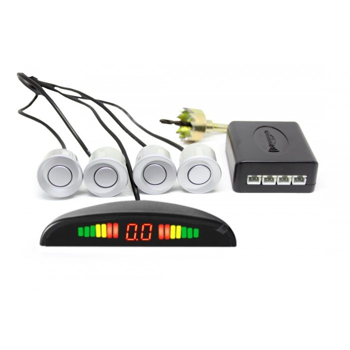 Снимка на Парктроник с LED дисплей - със сребристи датчици AP PS4LS за камион Mercedes Actros MP2, MP3 1836, L, LL - 360 коня дизел