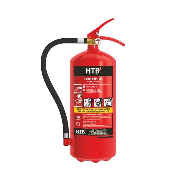Снимка на Прахов пожарогасител за кола 6kg P6F/ETS AP DO VHP6F за Toyota HiAce 3 Box (H50) 2.4 - 98 коня бензин