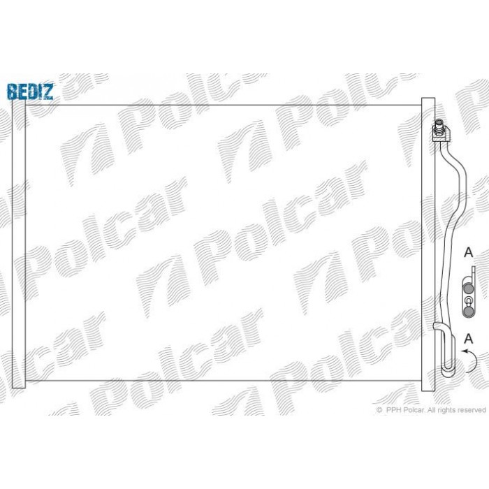 Снимка на радиатор за климатик POLCAR 5031K8C1 за Mercedes S-class Saloon (w221) S 280 (221.054) - 231 коня бензин