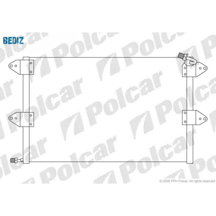 Снимка на радиатор за климатик POLCAR 6713K8C2S за Seat Ibiza (021A) 1.2 - 63 коня бензин