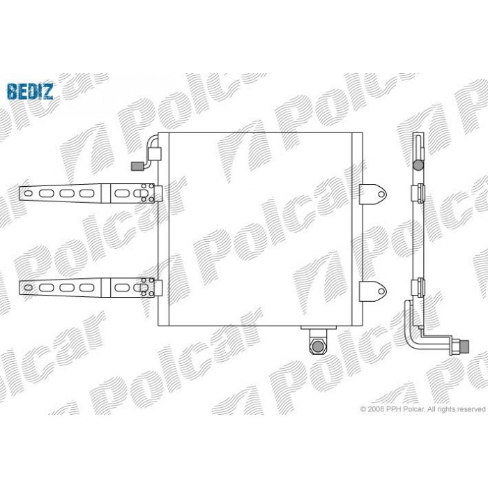 Снимка на радиатор за климатик POLCAR 9524K8C1 за VW Polo 3 Facelift (6n2) 1.4 - 60 коня бензин