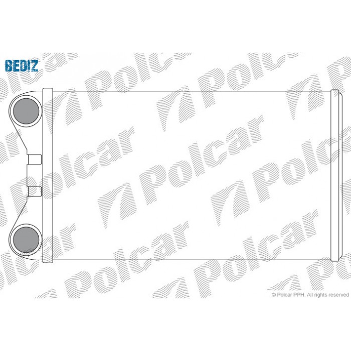 Снимка на радиатор за парно POLCAR 1325N8-1 за Audi A4 Convertible (8H, 8E, B7) 3.0 TDI quattro - 233 коня дизел