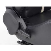 Снимка  на Спортни седалки комплект 2 бр. Atlanta еко кожа черни/бели FK Automotive FKRSE010151
