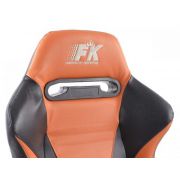 Снимка  на Спортни седалки комплект 2 бр. Atlanta еко кожа черни/оранжеви FK Automotive FKRSE010153