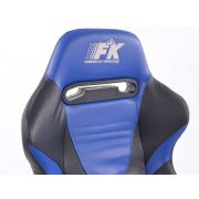 Снимка  на Спортни седалки комплект 2 бр. Atlanta еко кожа черни/сини FK Automotive FKRSE010157