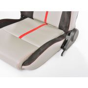 Снимка  на Спортни седалки комплект 2 бр. Berlin еко кожа сиви/черни FK Automotive FKRSE18005