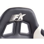 Снимка  на Спортни седалки комплект 2 бр. Boston еко кожа черни/бели FK Automotive FKRSE010131
