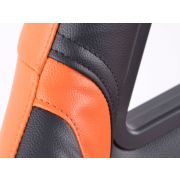 Снимка  на Спортни седалки комплект 2 бр. Boston еко кожа черни/оранжеви FK Automotive FKRSE010137