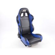 Снимка  на Спортни седалки комплект 2 бр. Boston еко кожа черни/сини FK Automotive FKRSE010135