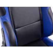 Снимка  на Спортни седалки комплект 2 бр. Boston еко кожа черни/сини FK Automotive FKRSE010135