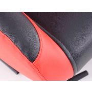 Снимка  на Спортни седалки комплект 2 бр. Boston еко кожа черни/червени / FK Automotive FKRSE010133
