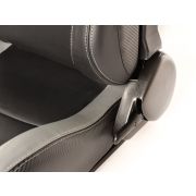 Снимка  на Спортни седалки комплект 2 бр. Bremen еко кожа черни/сиви Carbon-Look FK Automotive FKRSE17067