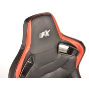 Снимка  на Спортни седалки комплект 2 бр. Bremen еко кожа черни/червени Carbon-Look FK Automotive FKRSE17063