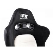 Снимка  на Спортни седалки комплект 2 бр. Chicago бели/черни FK Automotive FKRSE010087