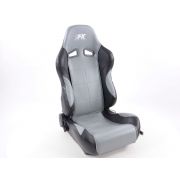 Снимка  на Спортни седалки комплект 2 бр. Comfort еко кожа сиви/черни FK Automotive FKRSE891/892