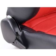 Снимка  на Спортни седалки комплект 2 бр. Comfort еко кожа червени /черни FK Automotive FKRSE895/896
