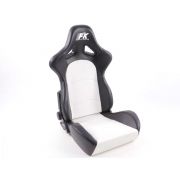 Снимка  на Спортни седалки комплект 2 бр. Control еко кожа бели/черни FK Automotive FKRSE417-1/417-2