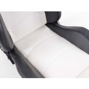Снимка  на Спортни седалки комплект 2 бр. Control еко кожа бели/черни FK Automotive FKRSE417-1/417-2