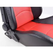 Снимка  на Спортни седалки комплект 2 бр. Control еко кожа червени /черни FK Automotive FKRSE415-1/415-2