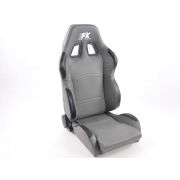 Снимка  на Спортни седалки комплект 2 бр. Cyberstar еко кожа сиви FK Automotive FKRSE645/647