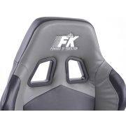 Снимка  на Спортни седалки комплект 2 бр. Cyberstar еко кожа черни/сиви FK Automotive FKRSE649/651