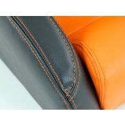 Снимка  на Спортни седалки комплект 2 бр. Dallas еко кожа оранжеви/черни шев оранжеви FK Automotive FKRSE010107