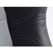 Снимка  на Спортни седалки комплект 2 бр. Dallas еко кожа сиви/черни шев сиви FK Automotive FKRSE010101