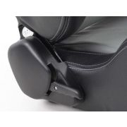 Снимка  на Спортни седалки комплект 2 бр. Dallas еко кожа сиви/черни шев сиви FK Automotive FKRSE010101