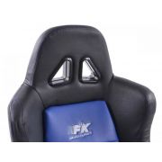 Снимка  на Спортни седалки комплект 2 бр. Dallas еко кожа сини/черни шев сини FK Automotive FKRSE010103