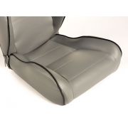 Снимка  на Спортни седалки комплект 2 бр. Dortmund еко кожа сиви бели FK Automotive FKRSE17085