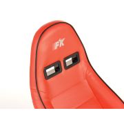Снимка  на Спортни седалки комплект 2 бр. Dortmund еко кожа червени бели FK Automotive FKRSE17083