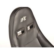 Снимка  на Спортни седалки комплект 2 бр. Dortmund еко кожа черни бели FK Automotive FKRSE17081