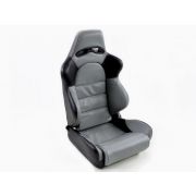 Снимка  на Спортни седалки комплект 2 бр. Edition 1 еко кожа сиви/черни FK Automotive DP011