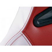 Снимка  на Спортни седалки комплект 2 бр. Edition 1 еко кожа червени / бели FK Automotive DP007