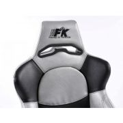 Снимка  на Спортни седалки комплект 2 бр. Edition 1 еко кожа черни/сребърни FK Automotive FKRSE010013
