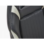 Снимка  на Спортни седалки комплект 2 бр. Frankfurt еко кожа черни/бели FK Automotive FKRSE17017