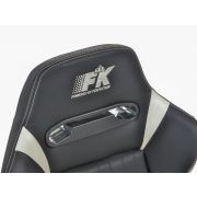 Снимка  на Спортни седалки комплект 2 бр. Frankfurt еко кожа черни/бели FK Automotive FKRSE17017