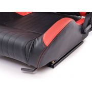 Снимка  на Спортни седалки комплект 2 бр. Frankfurt еко кожа черни/червени FK Automotive FKRSE17011