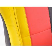 Снимка  на Спортни седалки комплект 2 бр. Germany еко кожа черни/червени //жълти FK Automotive FKRSE12051