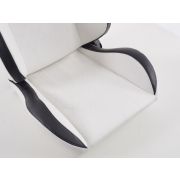 Снимка  на Спортни седалки комплект 2 бр. Halbschalensitz еко кожа бели шев черни FK Automotive FKRSE14041