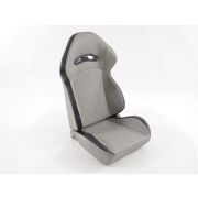 Снимка  на Спортни седалки комплект 2 бр. Halbschalensitz еко кожа сиви шев черни FK Automotive FKRSE14045