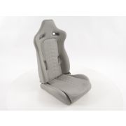 Снимка  на Спортни седалки комплект 2 бр. Halbschalensitz еко кожа сиви шев черни FK Automotive FKRSE14051