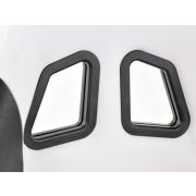 Снимка  на Спортни седалки комплект 2 бр. Houston еко кожа бели/черни шев бели FK Automotive FKRSE010043