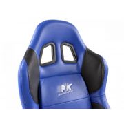 Снимка  на Спортни седалки комплект 2 бр. Houston еко кожа сини/черни шев сини FK Automotive FKRSE010047